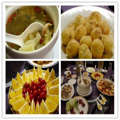  鱘龍魚湯&花生烤麻糬&新鮮水果